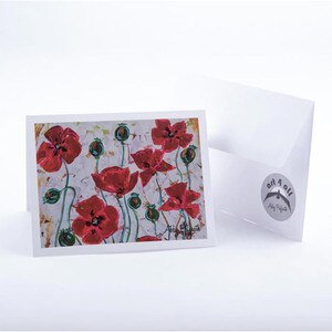 Art 4 All My Poppy Greeting Card 6 Pack in One Color